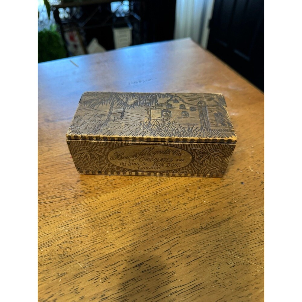 vintage chocolate candy box from the Bowey Allegretti Co. in Chicago